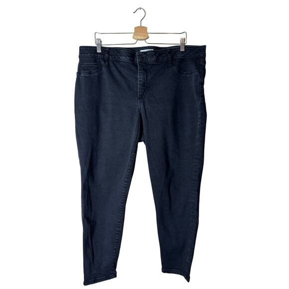 Ava & Viv Plus 18W Black Flex Waistband 2-Pocket Skinny Ankle Jeans - Picture 1 of 8